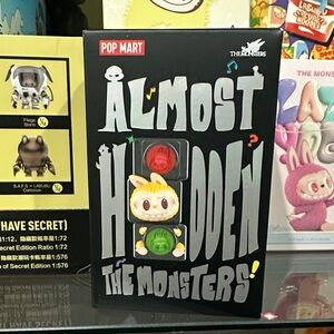 Pop Mart The Monsters Almost Hidden Action Figure - Black and Red